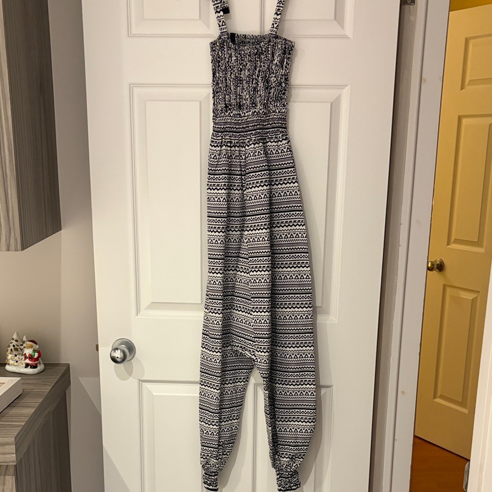 Stylish Black and White Jumpsuit